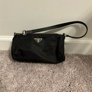 Prada Black Nylon Wristlet